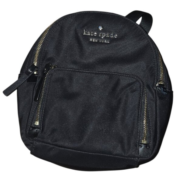 Kate Spade ♠️ New York Watson Lane Hartley Small Backpack in black nylon main image 4
